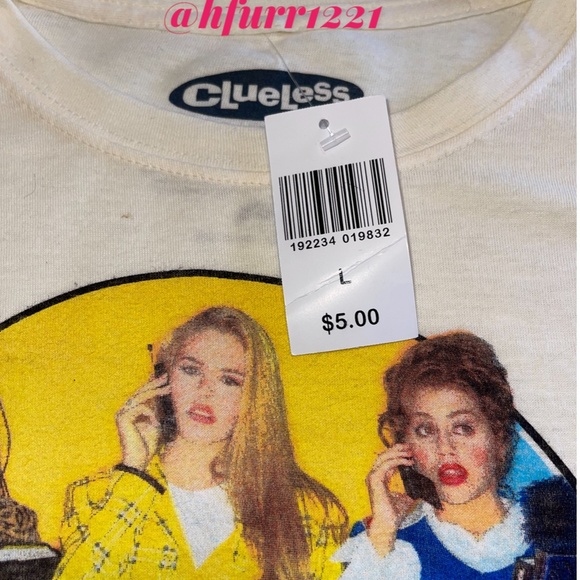 NWT RETRO 90'S CLUELESS "AS IF" GRAPHIC TEE SIZE L - Picture 2 of 4